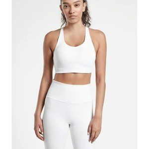 Athleta white advance sports bra 34DD